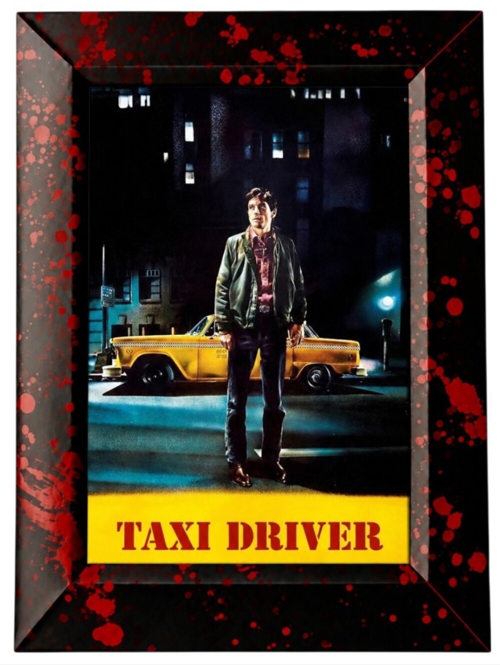 Vintage Nyc Bloody Taxi Driver New York Killer Crime Halloween Framed Art Print